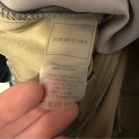 ♥️ Maniere De Voir Satin Camo Cargo Pants Joggers khaki pink purple 8 MDV - Picture 12 of 15